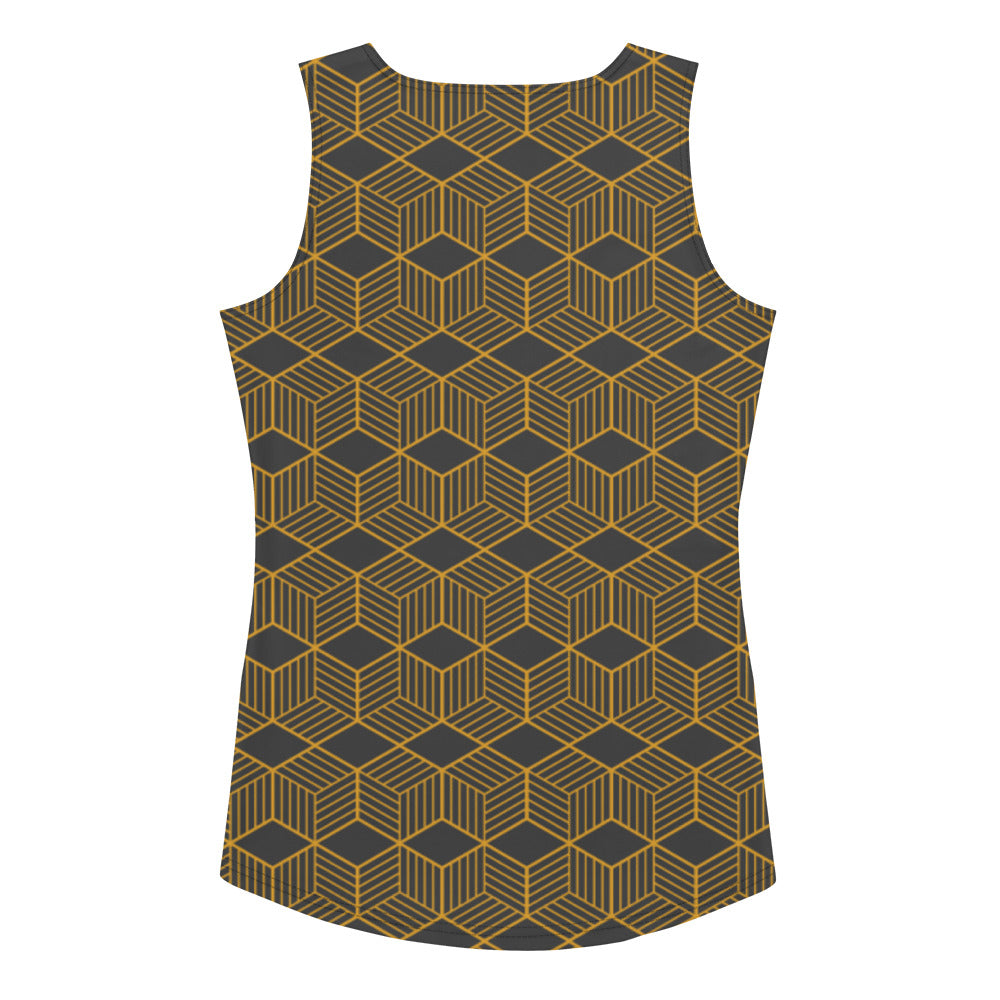 Sublimation Cut &amp; Sew Tank Top Geometric