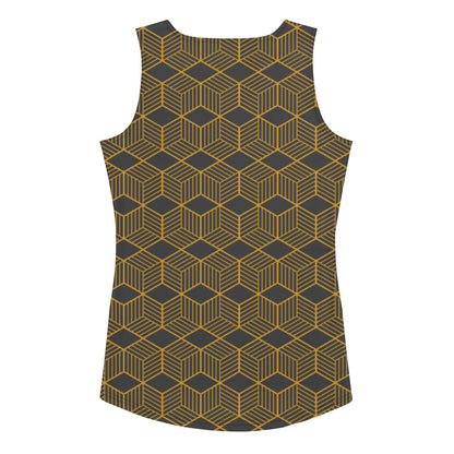 Sublimation Cut &amp; Sew Tank Top Geometric