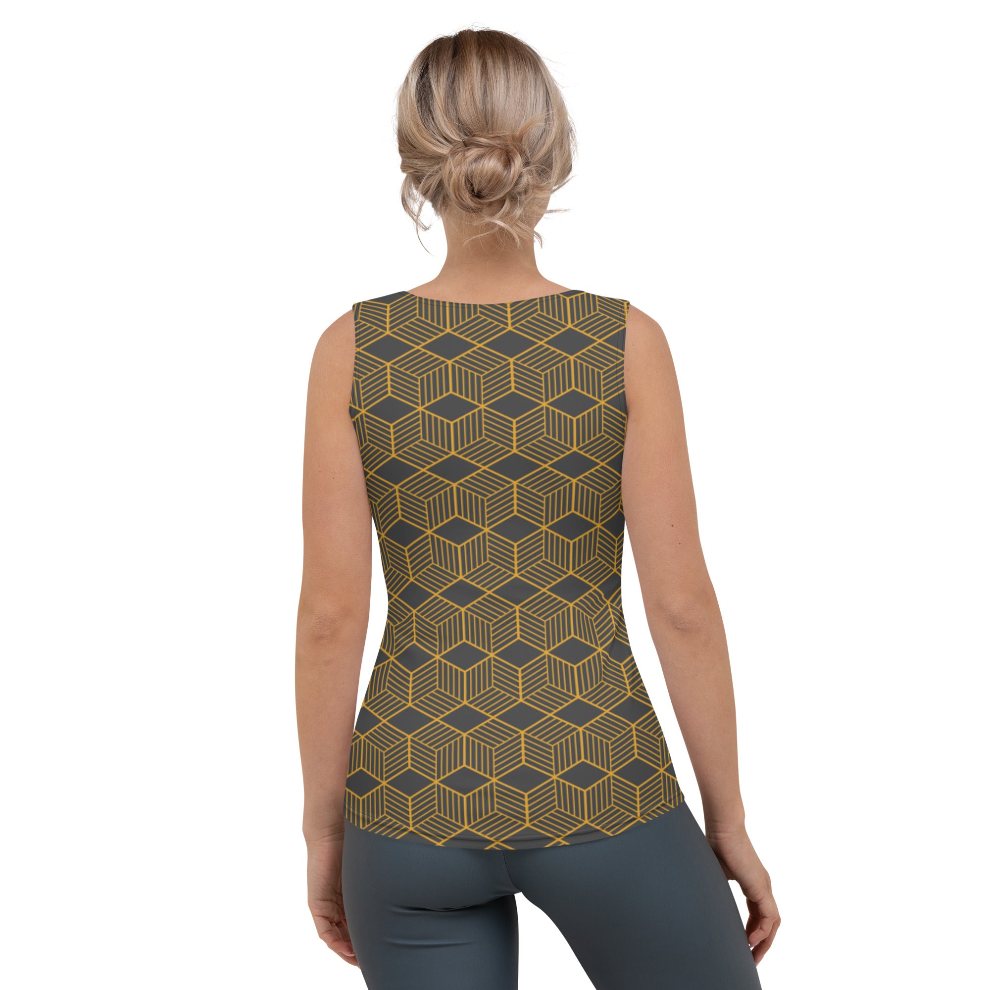 Sublimation Cut &amp; Sew Tank Top Geometric