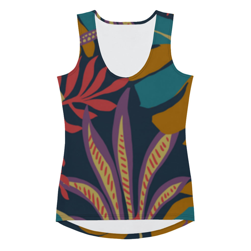 Sublimation Cut &amp; Sew Tank Top With Flowers