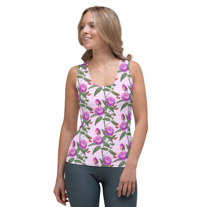 Sublimation Cut &amp; Sew Tank Top Lilac Rose