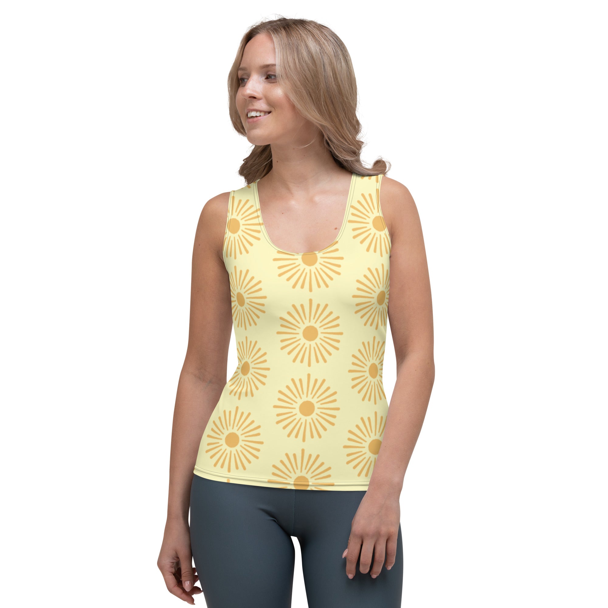 Sublimation Cut &amp; Sew Tank Top yellow