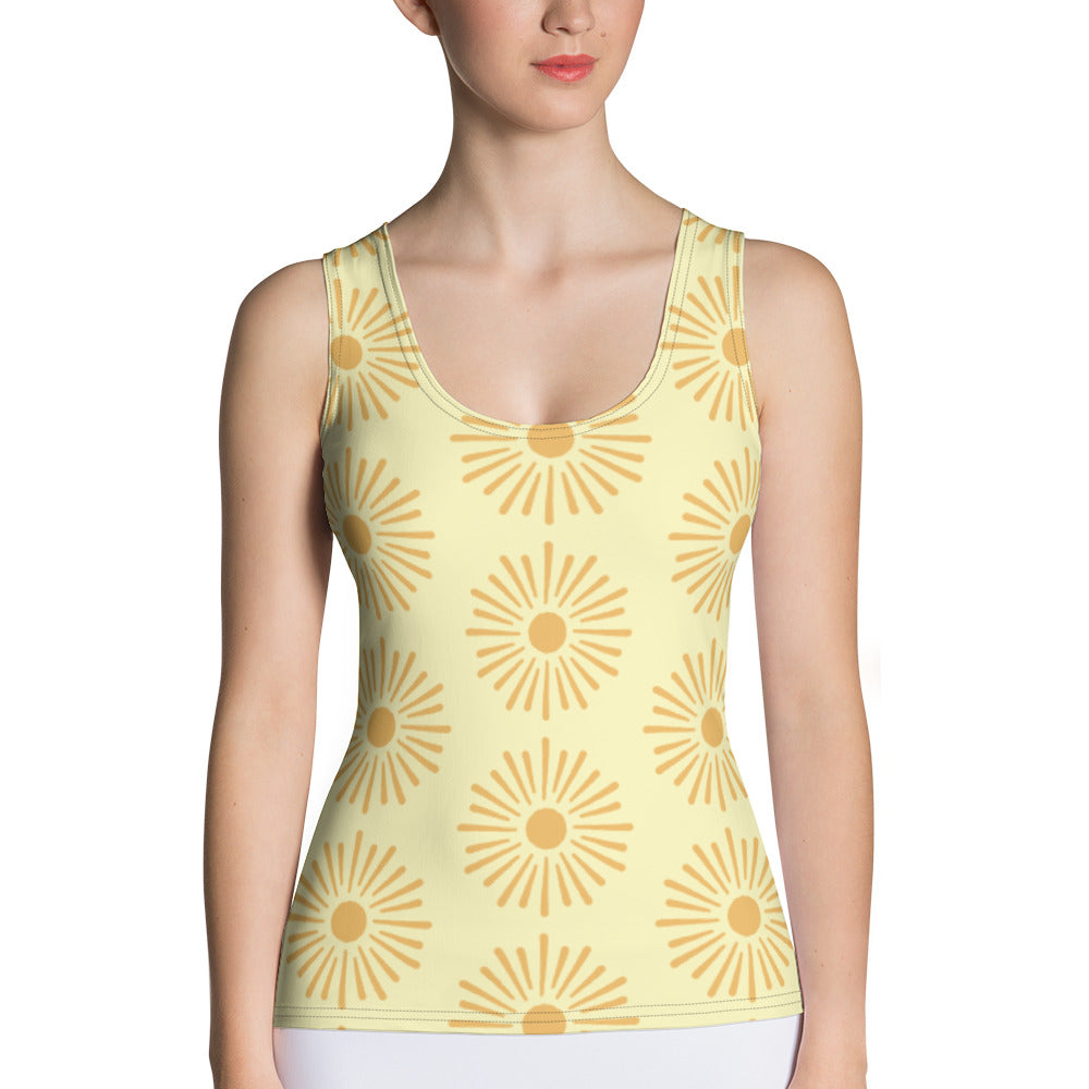 Sublimation Cut &amp; Sew Tank Top yellow