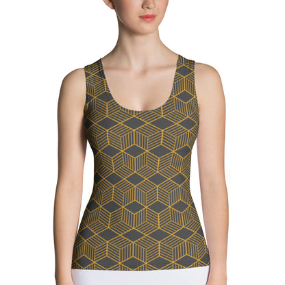 Sublimation Cut &amp; Sew Tank Top Geometric