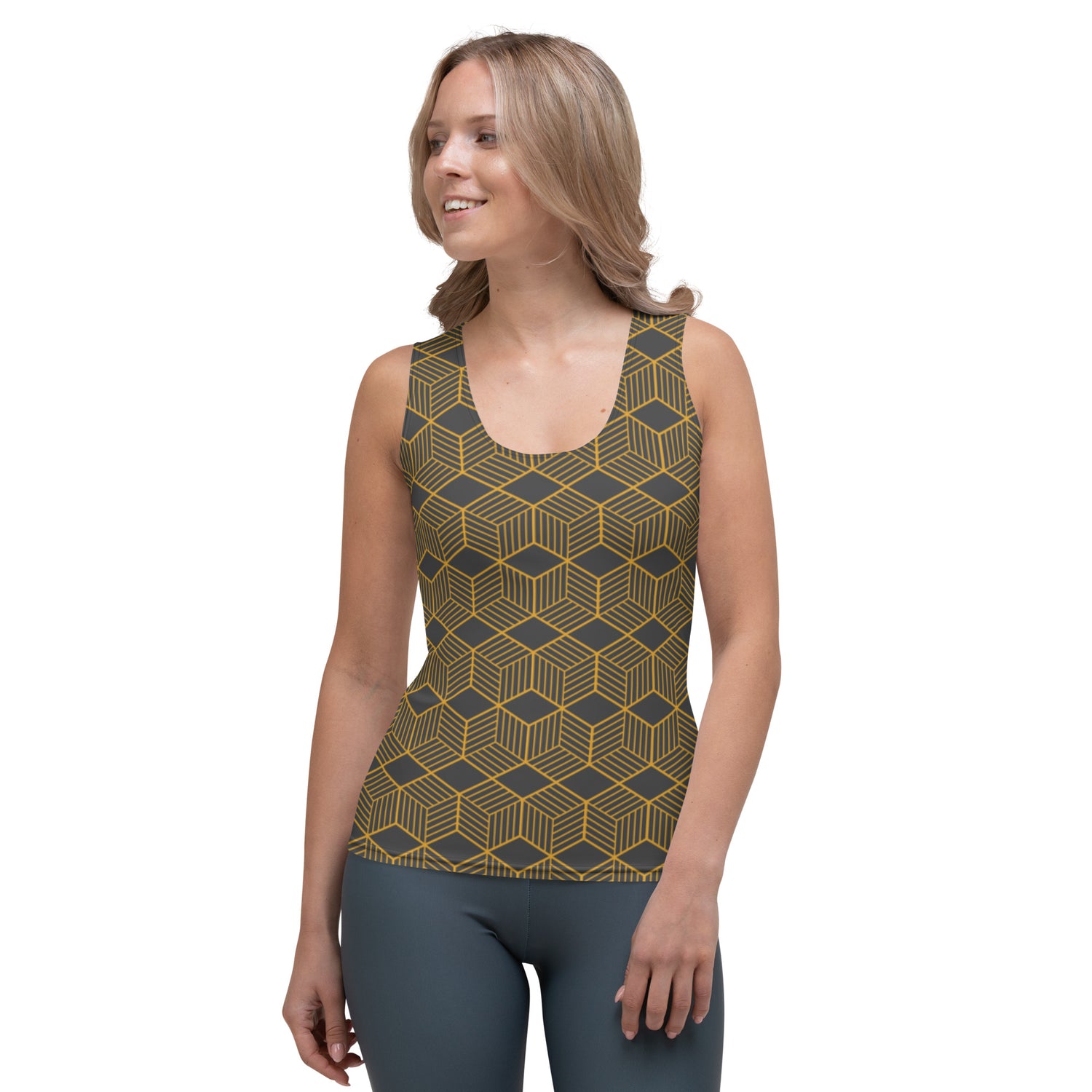 Sublimation Cut &amp; Sew Tank Top Geometric