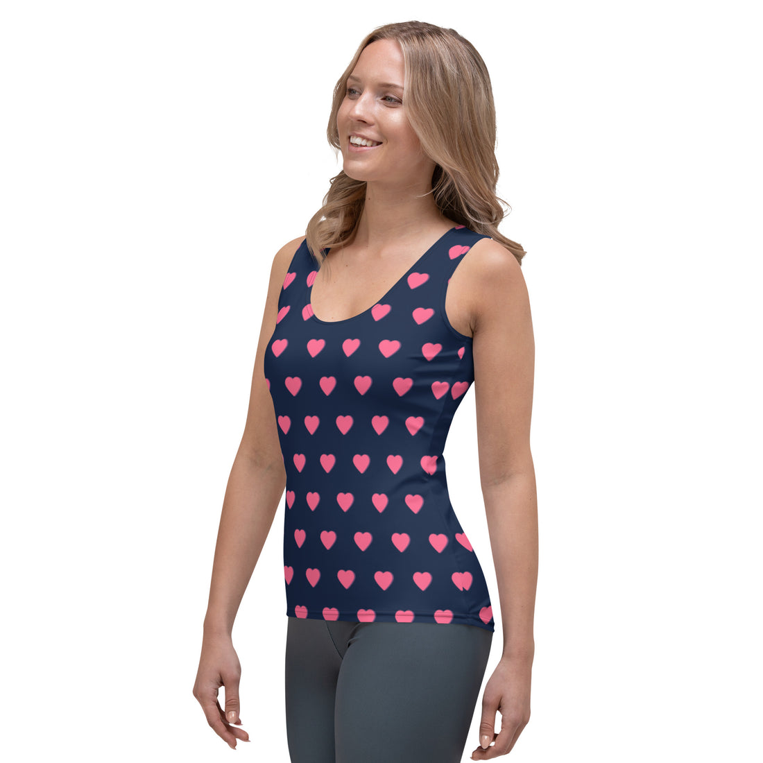 Sublimation Cut &amp; Sew Tank Top little hearts