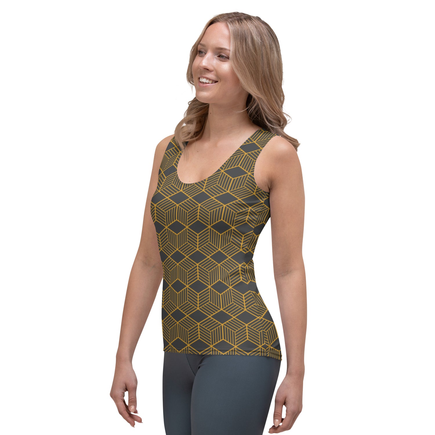 Sublimation Cut &amp; Sew Tank Top Geometric