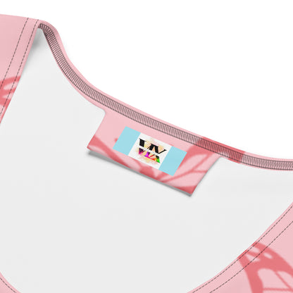 Sublimation Cut &amp; Sew Tank Top Pink butterflies