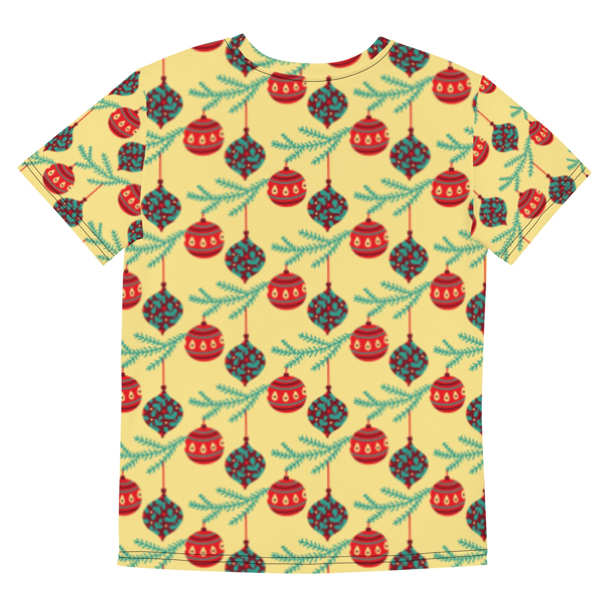 Yellow Balls Christmas Matching Youth Crew Neck T-shirt