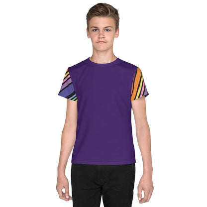 Camiseta juvenil com gola redonda