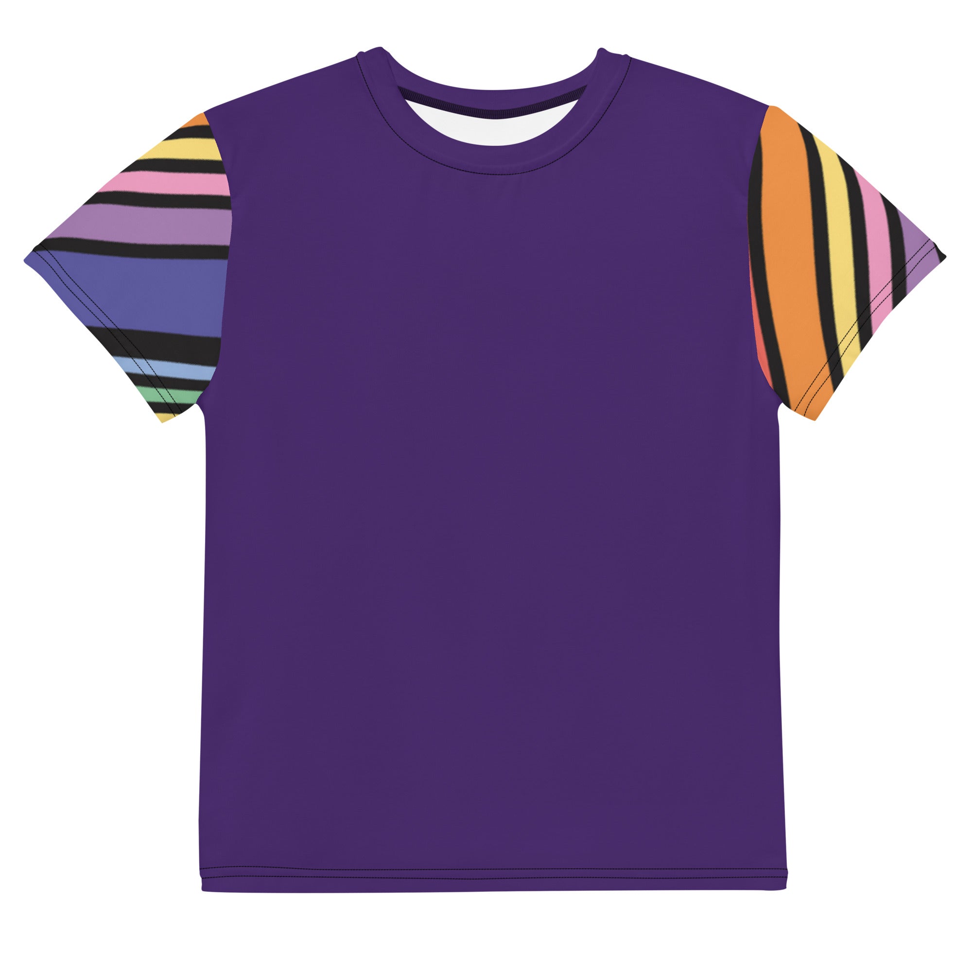 Camiseta juvenil com gola redonda