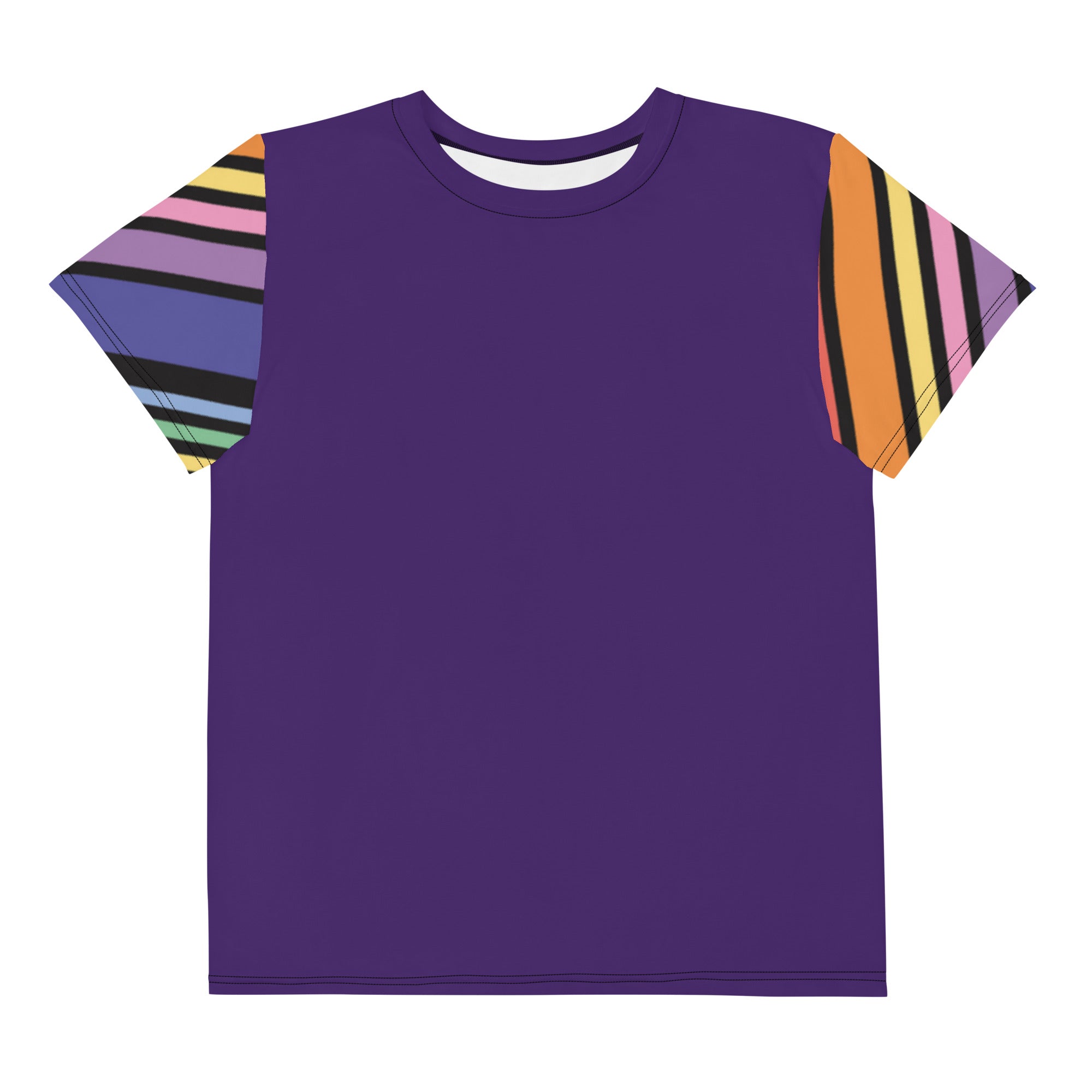 Camiseta juvenil com gola redonda