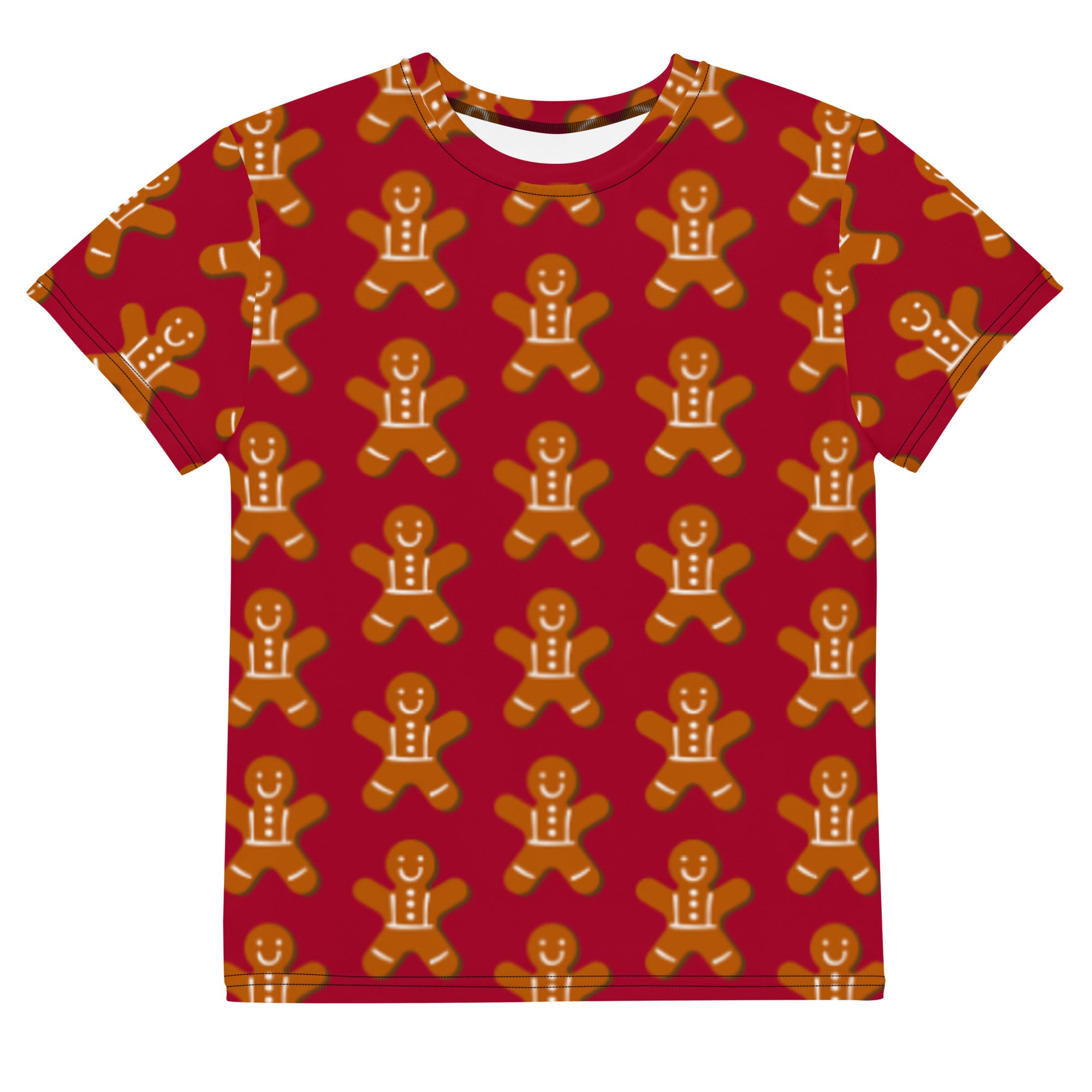 Ginger Bread Christmas Matching Youth Crew Neck T-shirt