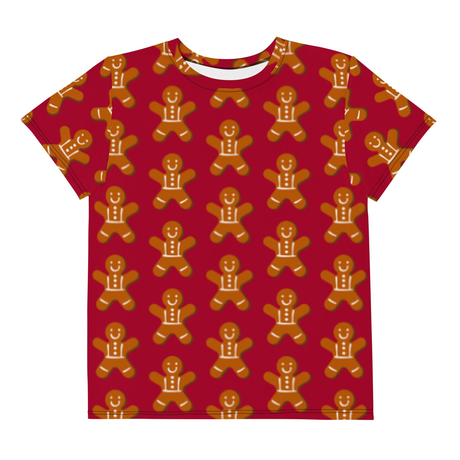 Ginger Bread Christmas Matching Youth Crew Neck T-shirt