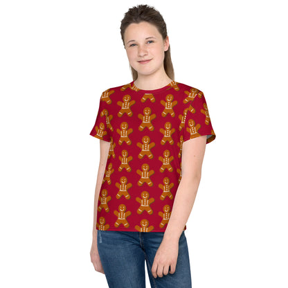 Camiseta Juvenil com Gola Redonda de Natal Ginger Bread