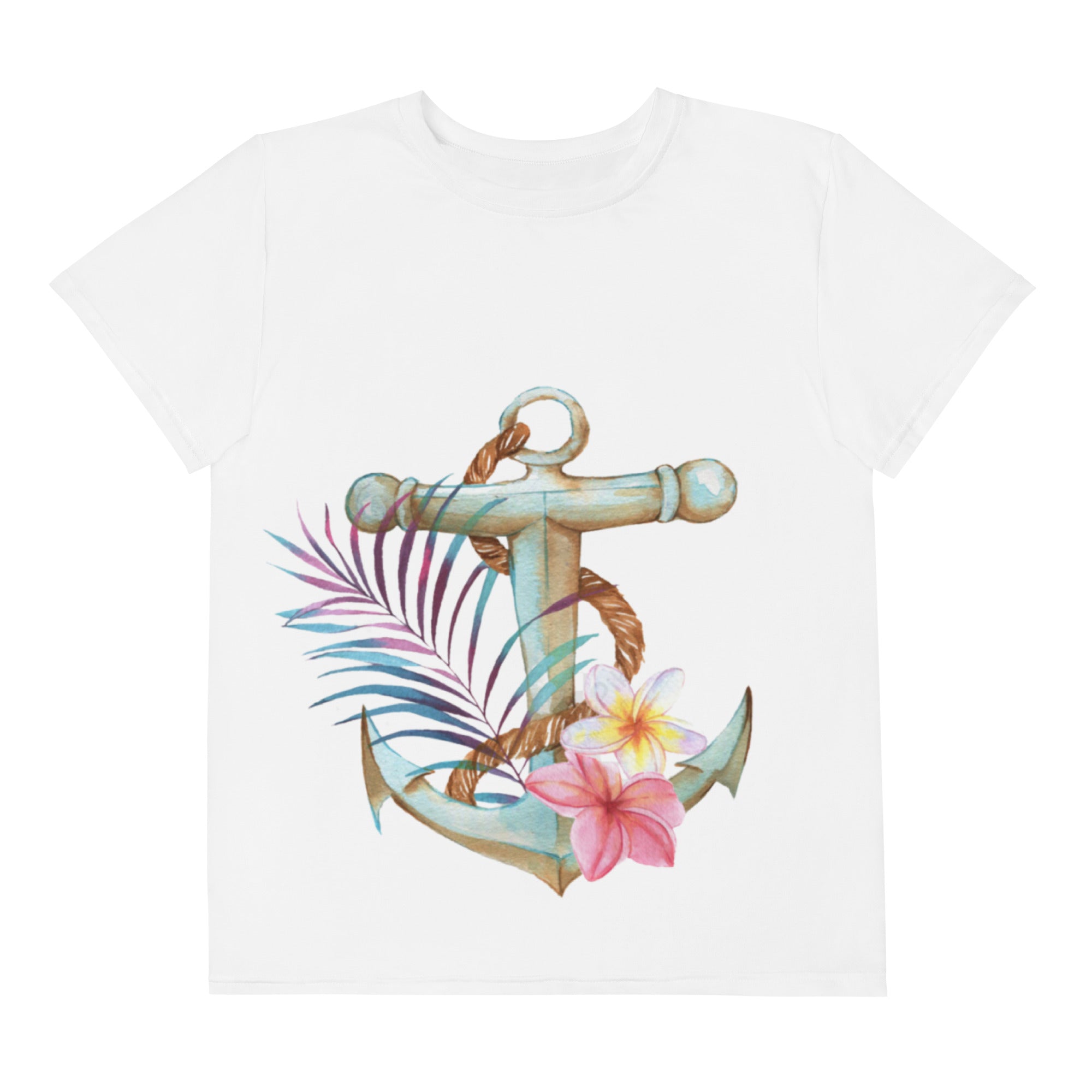 Youth crew neck t-shirt anchor