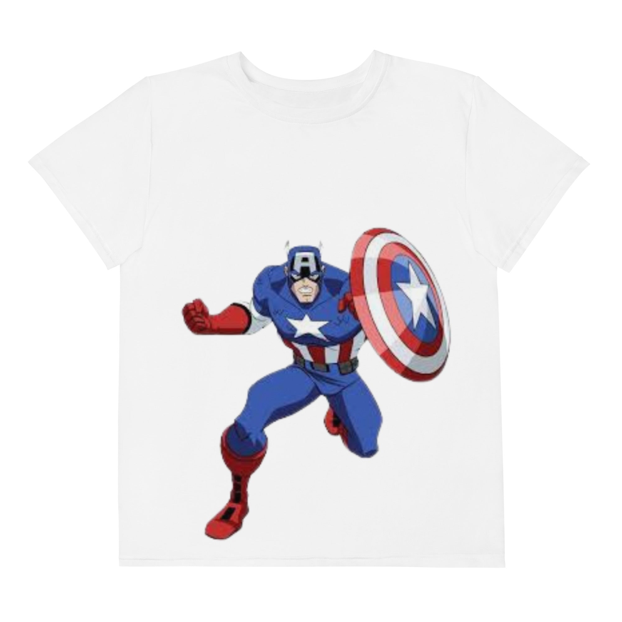 Youth crew neck t-shirt captain America