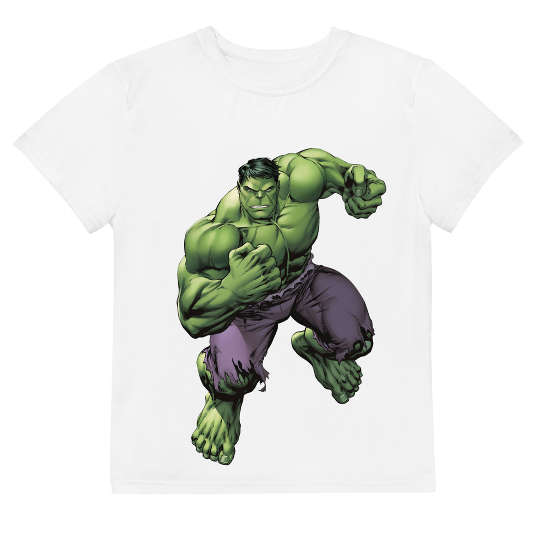 Camiseta juvenil com gola redonda Hulk