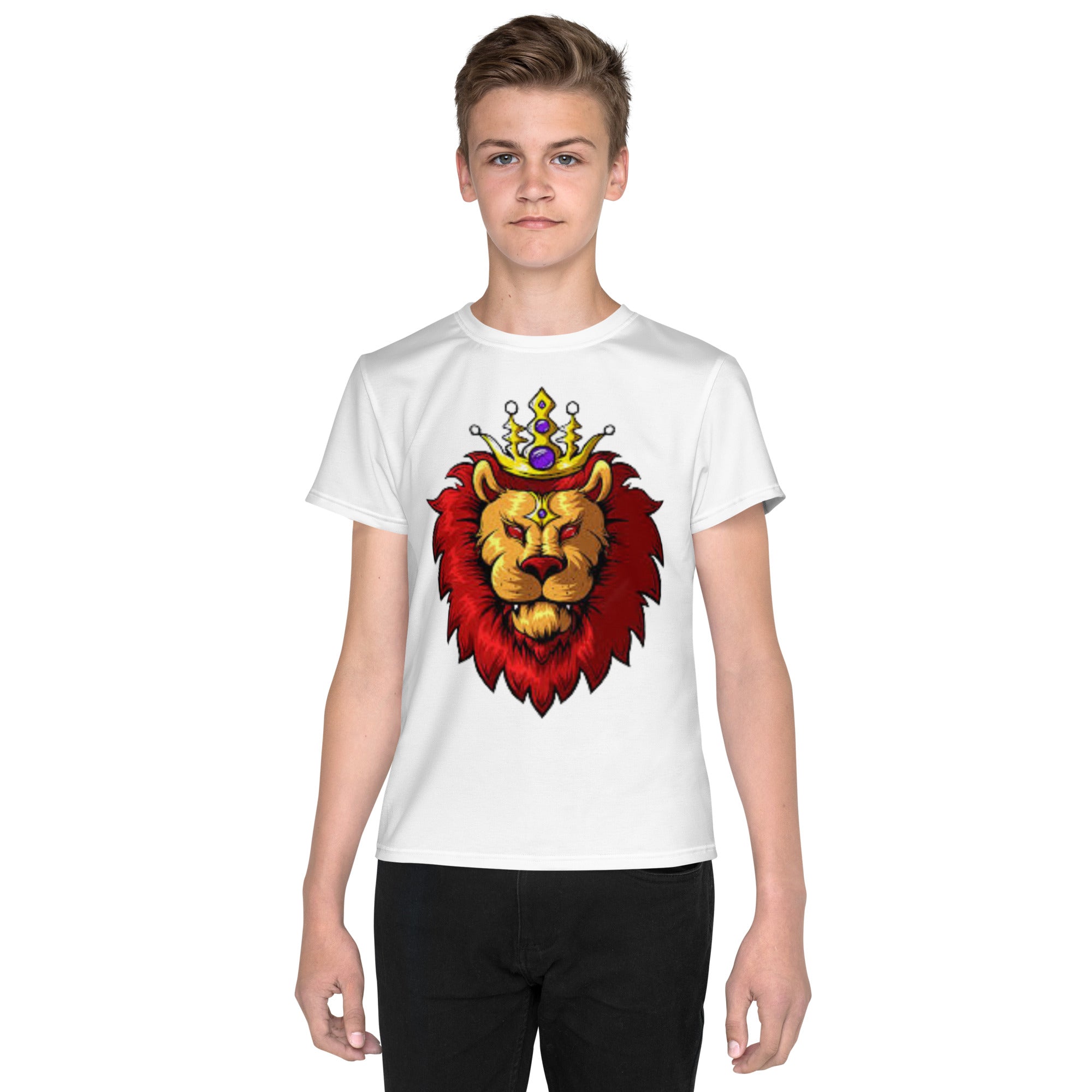 Camiseta juvenil com gola redonda Lion King