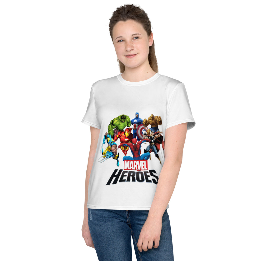 Youth crew neck t-shirt Super heroes