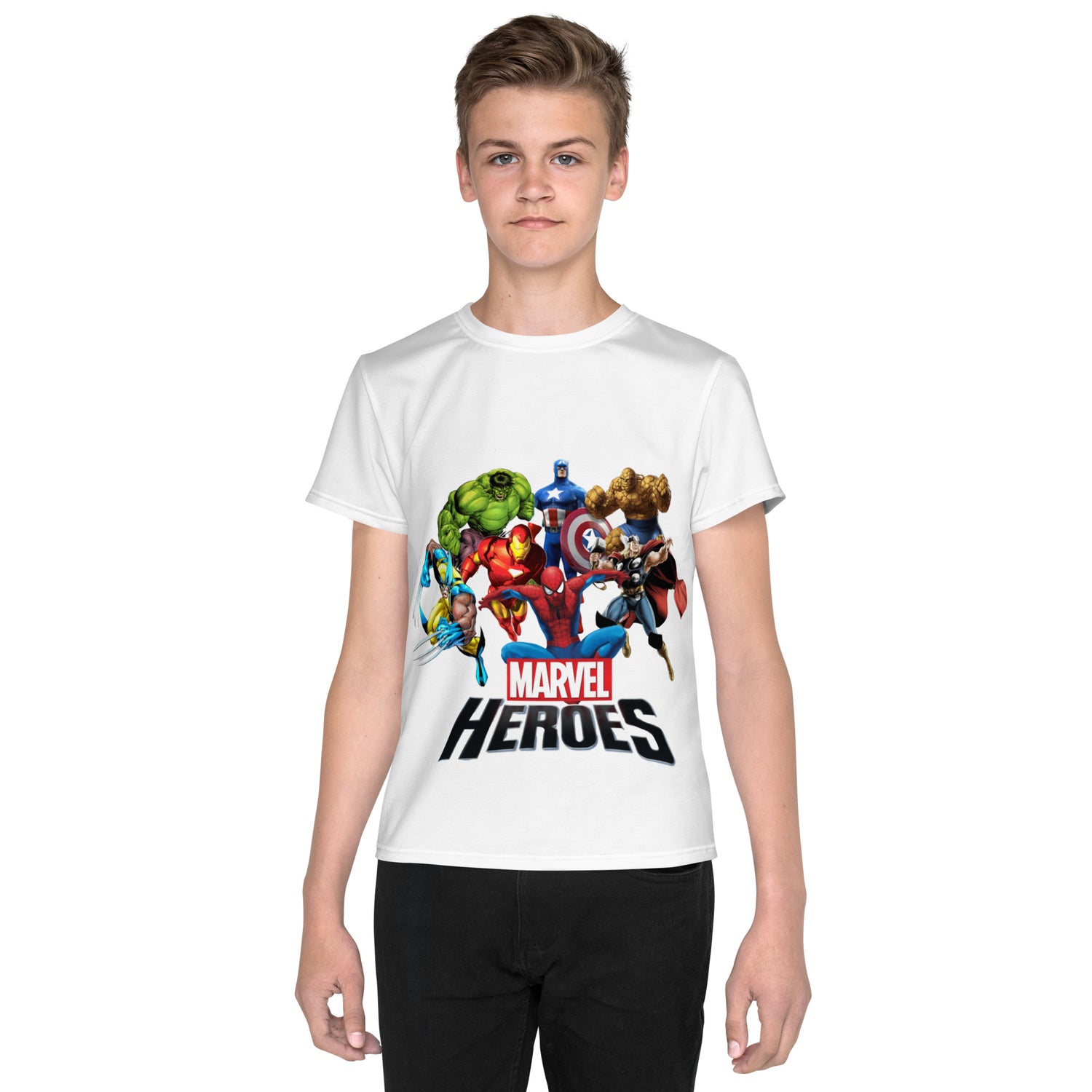 Youth crew neck t-shirt Super heroes