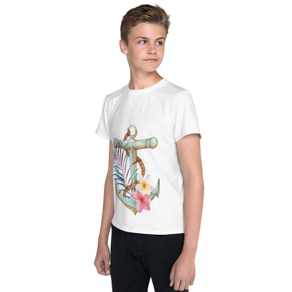 Youth crew neck t-shirt anchor