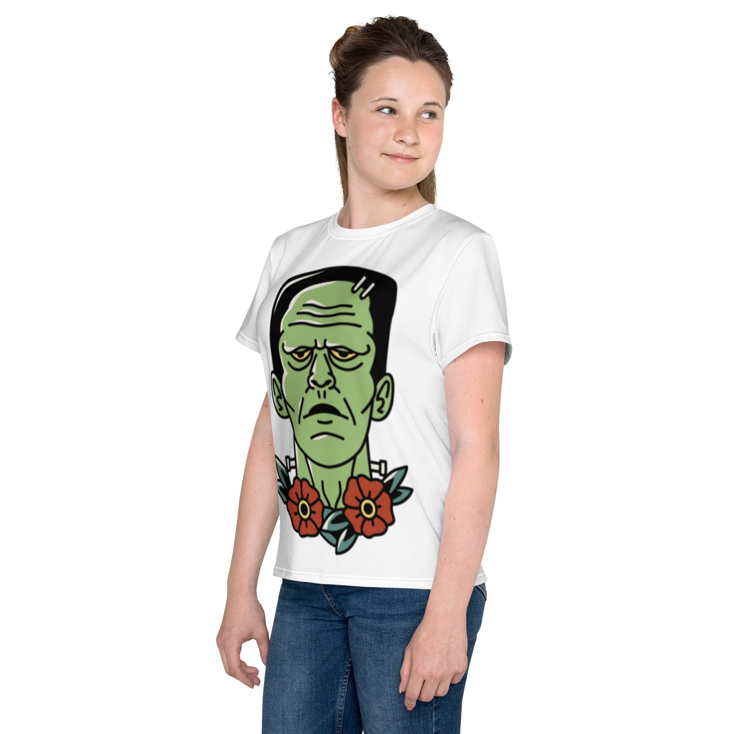 Camiseta juvenil cuello redondo frankenstein