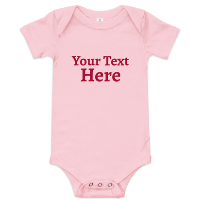 Baby short sleeve one piece create your own design