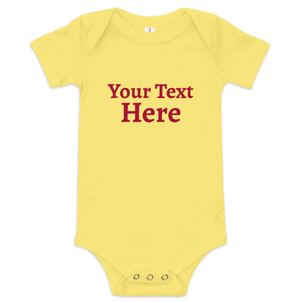 Baby short sleeve one piece create your own design