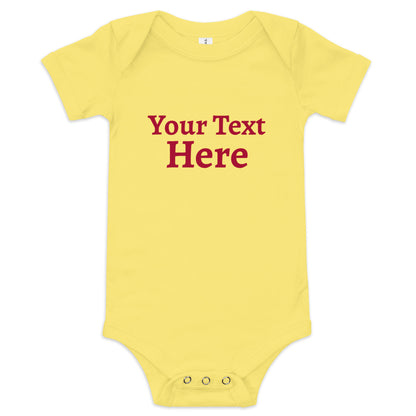 Baby short sleeve one piece create your own design