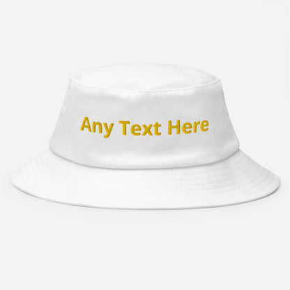 Old School Bucket Hat Your Text Here