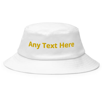 Old School Bucket Hat Your Text Here