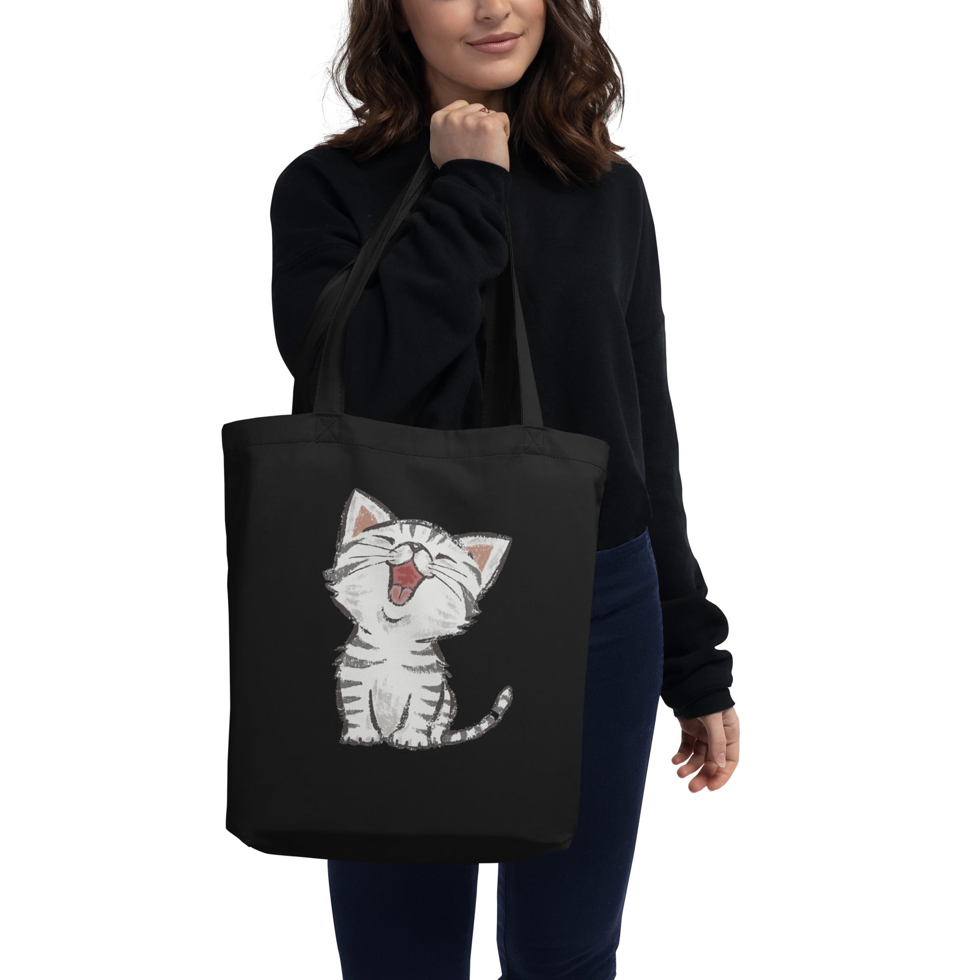 Organic Eco Tote Bag Cat Lovers