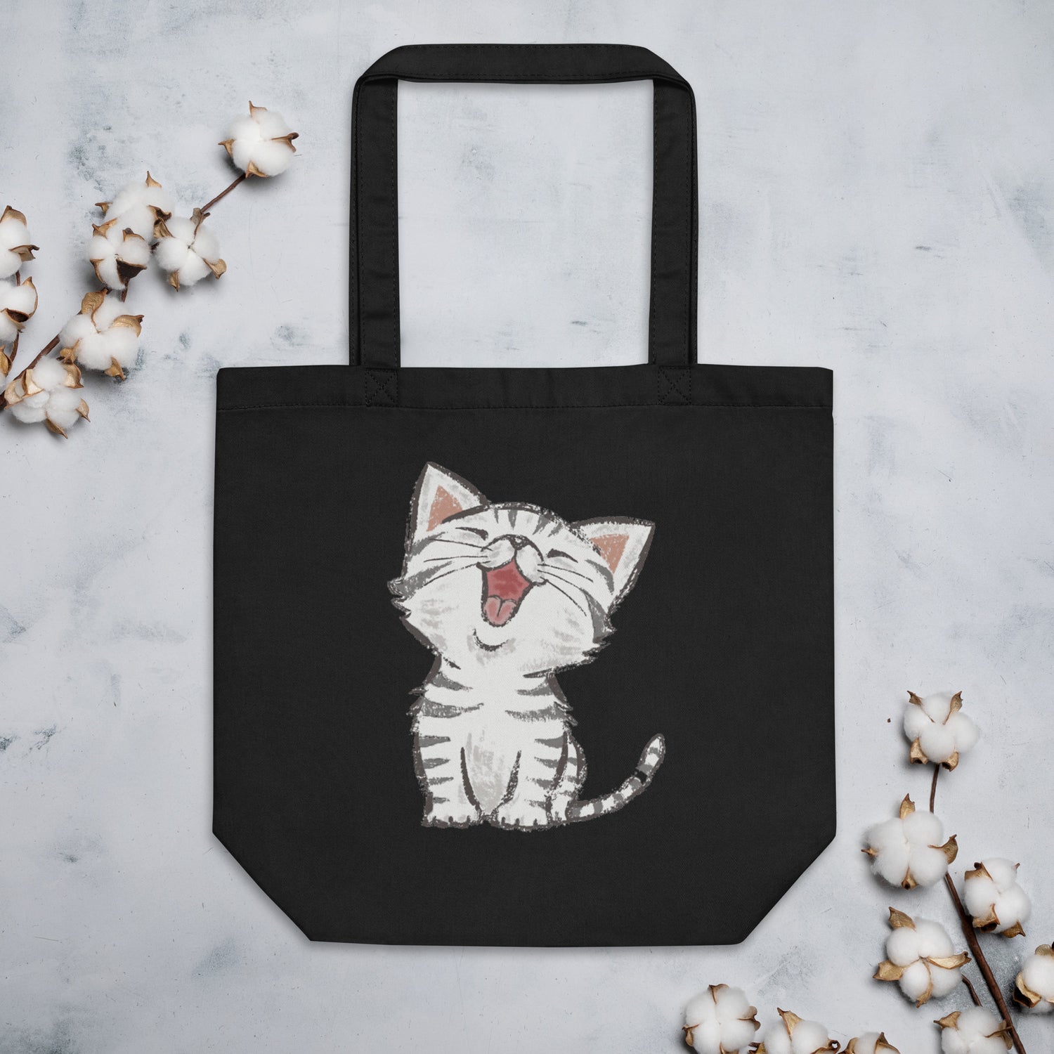 Organic Eco Tote Bag Cat Lovers