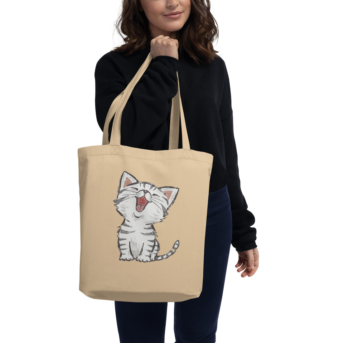 Organic Eco Tote Bag Cat Lovers