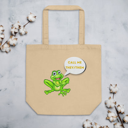 Eco Tote Bag Call me They Them