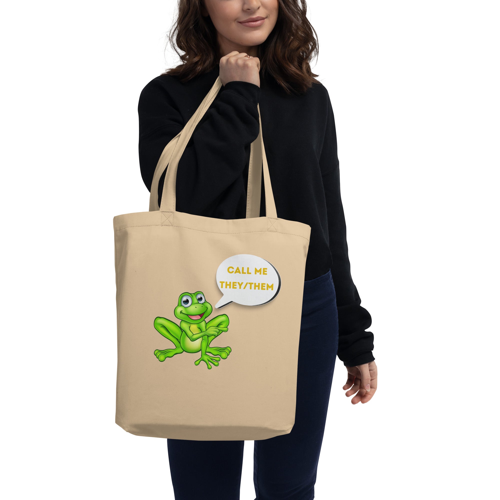 Eco Tote Bag Call me They Them