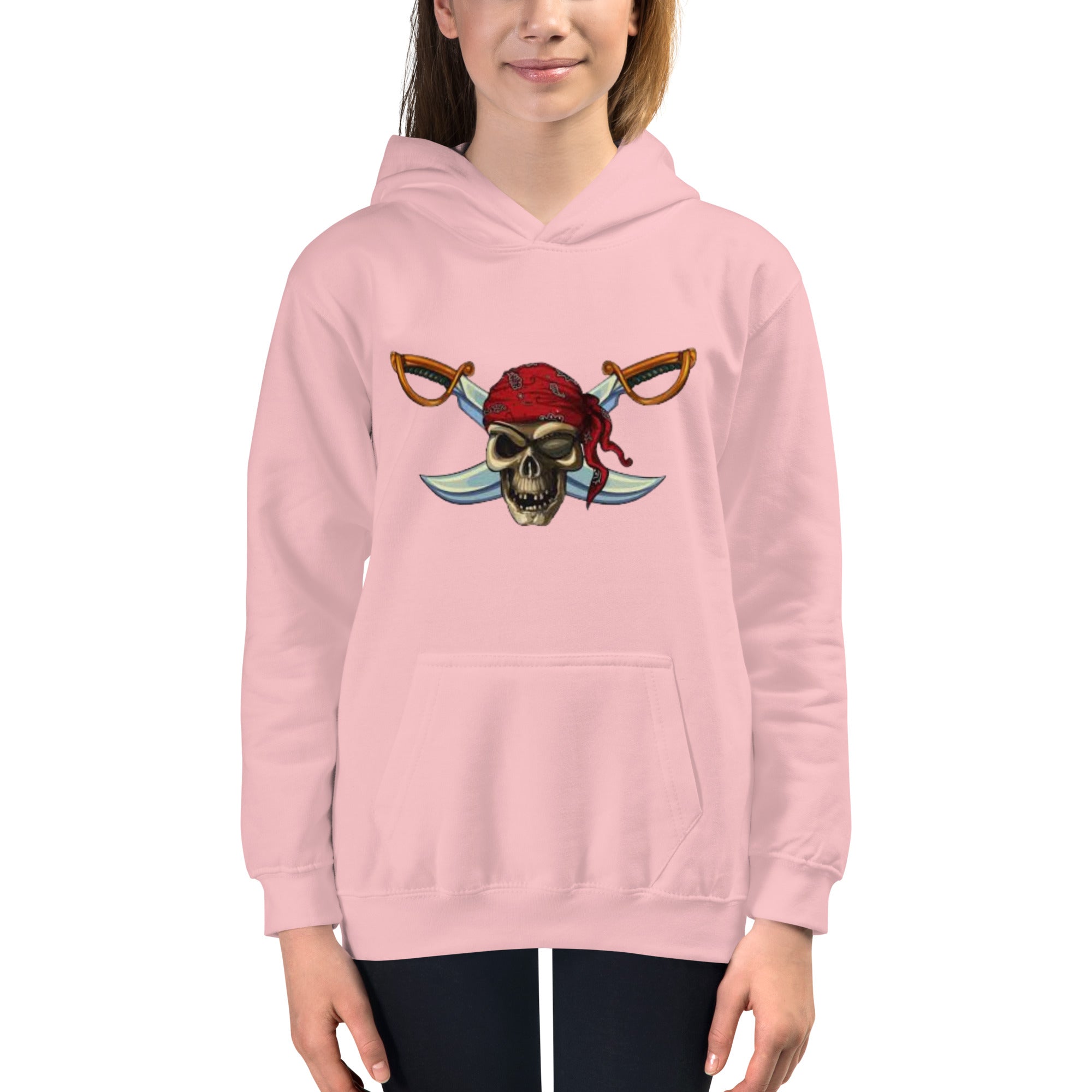 Hoodie Skull with Crossed Swords