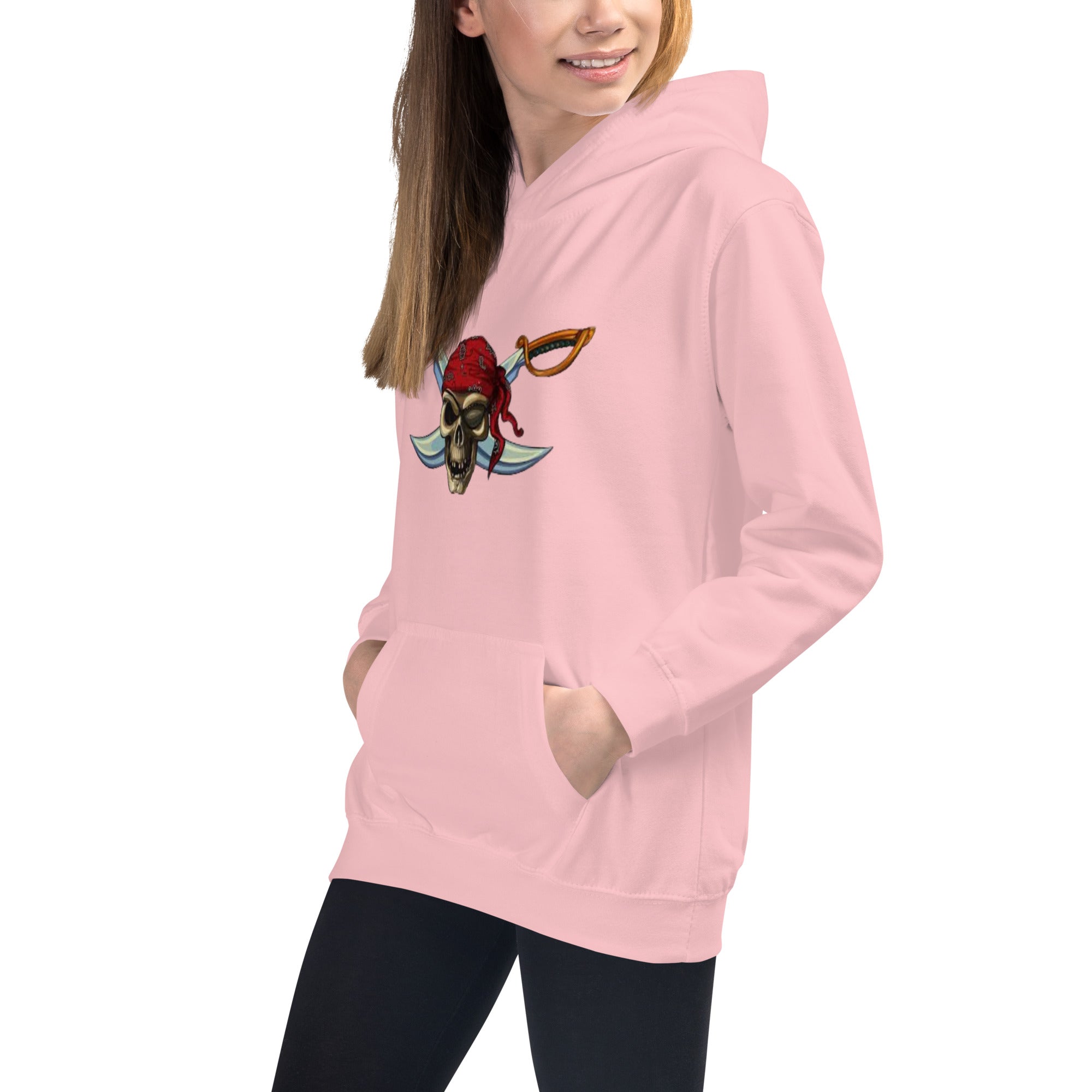 Hoodie Skull with Crossed Swords