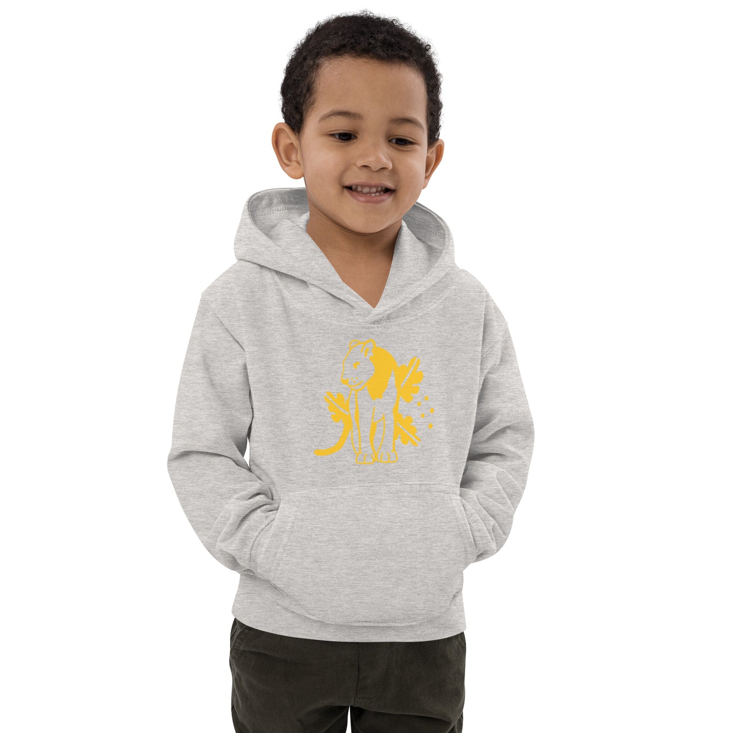 Sudadera Con Capucha Infantil Jaguar Amarillo