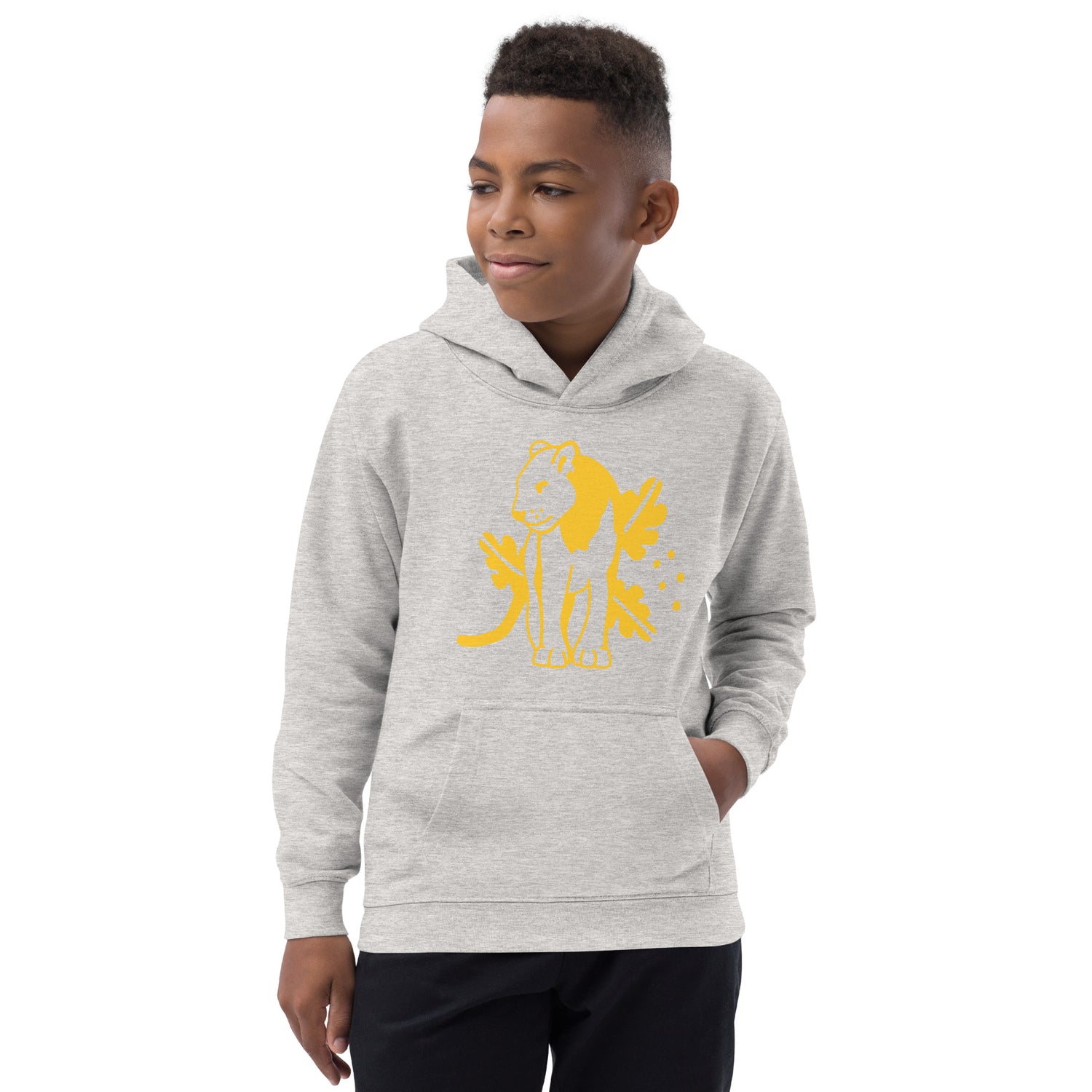 Kids Hoodie Yellow Jaguar