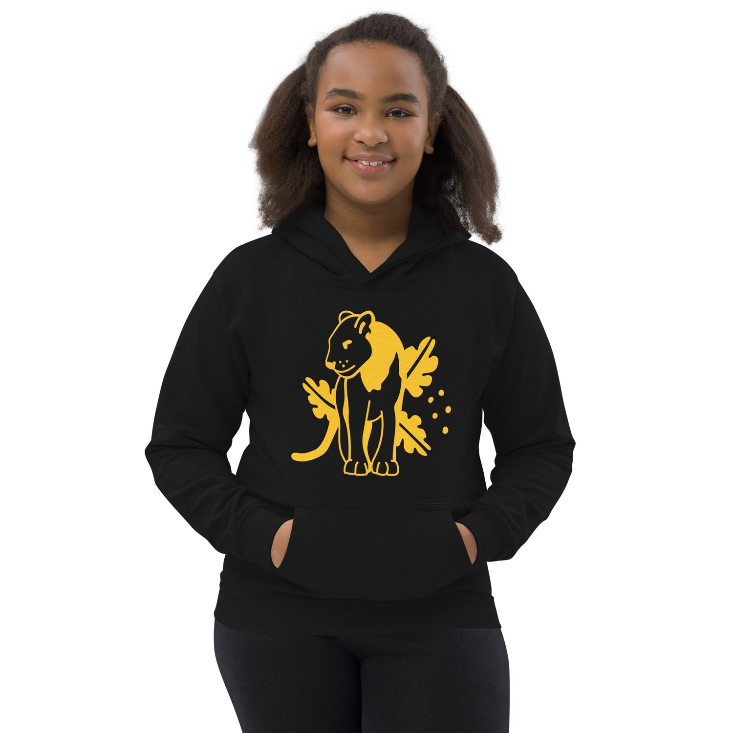 Sudadera Con Capucha Infantil Jaguar Amarillo