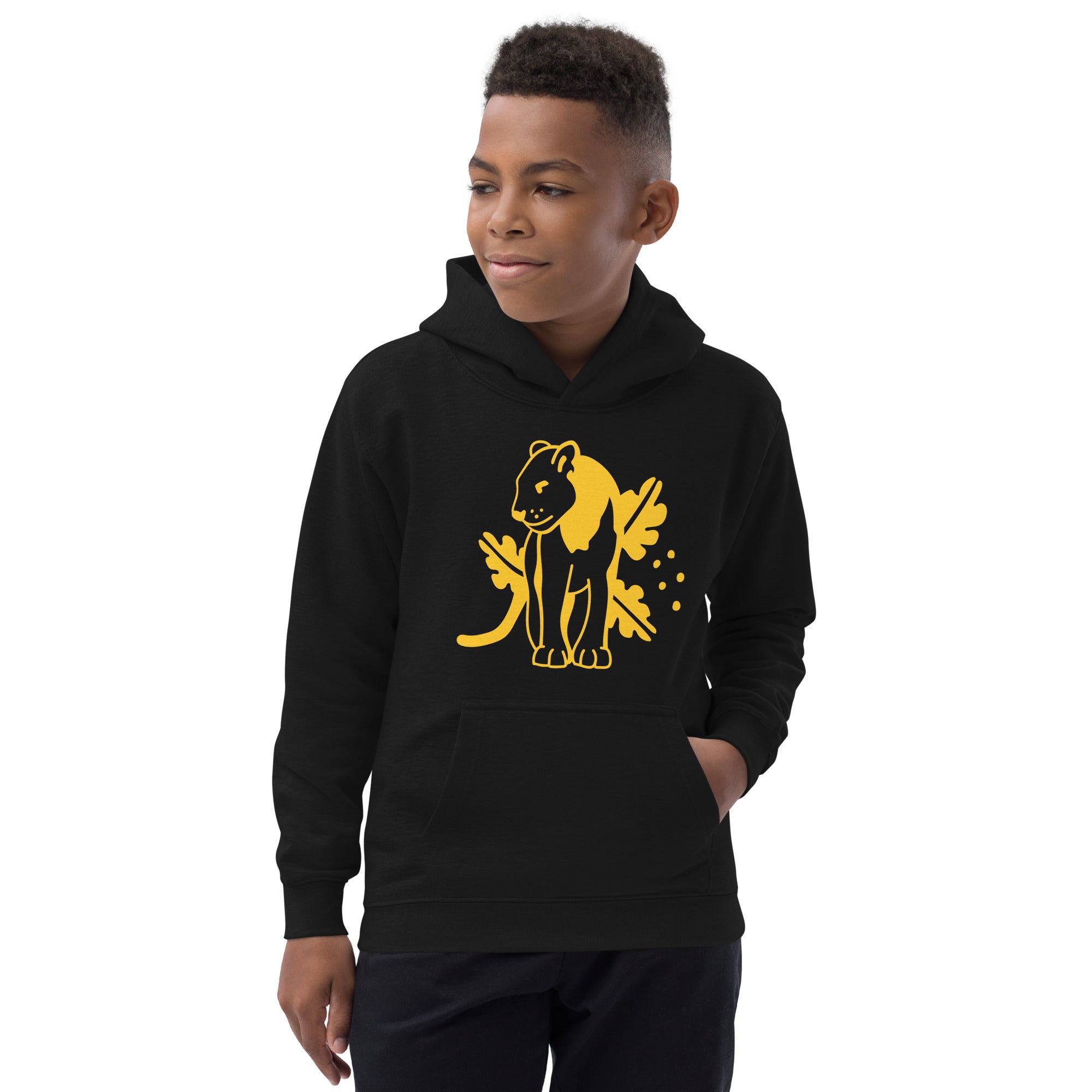 Kids Hoodie Yellow Jaguar