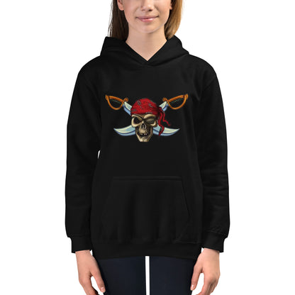 Hoodie Skull with Crossed Swords