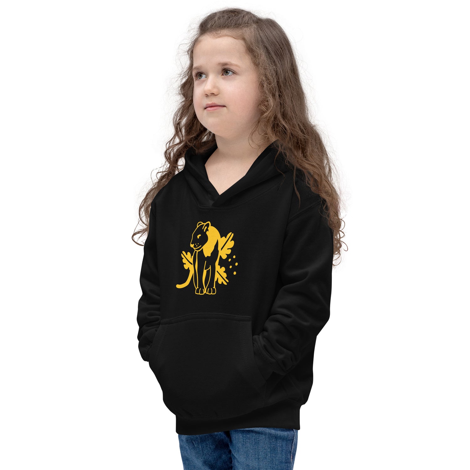 Sudadera Con Capucha Infantil Jaguar Amarillo