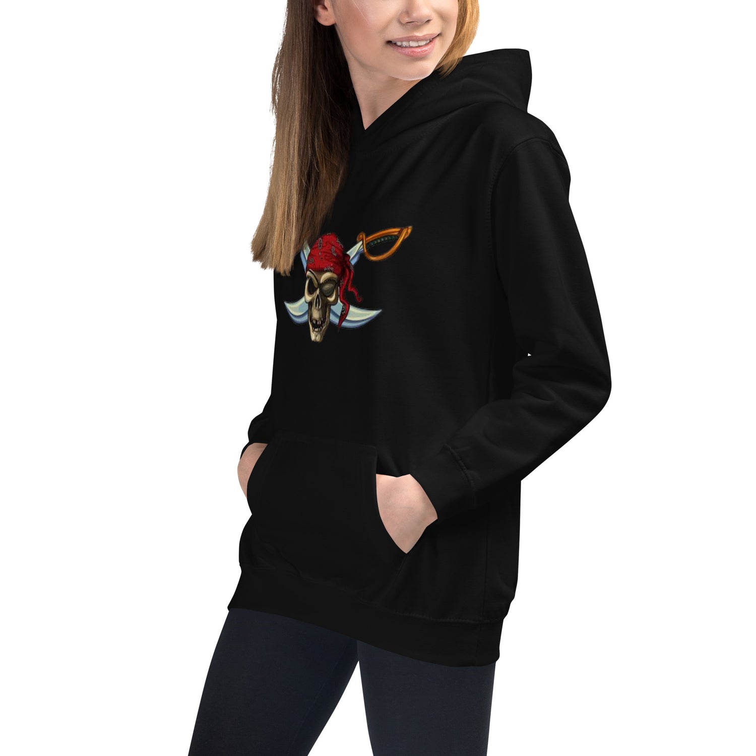 Hoodie Skull with Crossed Swords