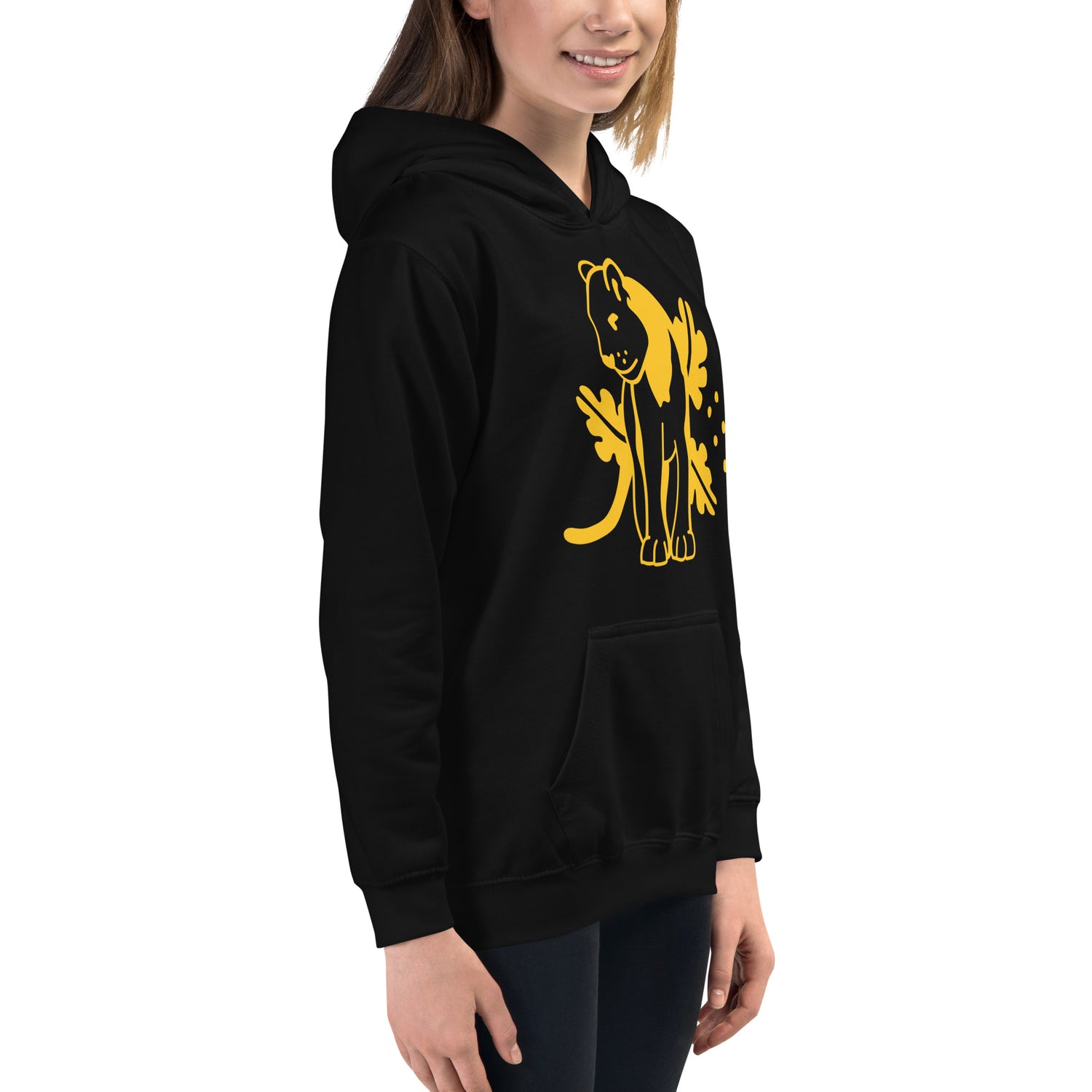 Kids Hoodie Yellow Jaguar