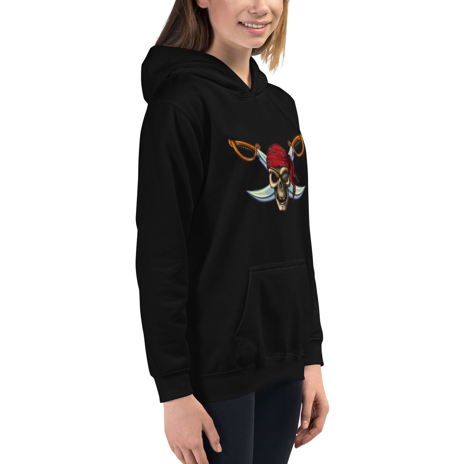 Hoodie Skull with Crossed Swords