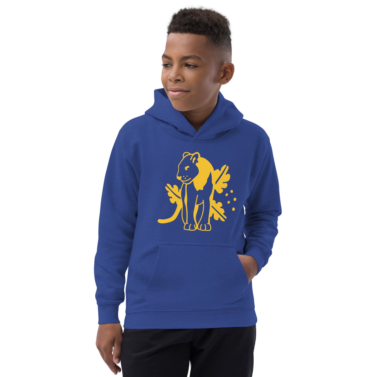 Sudadera Con Capucha Infantil Jaguar Amarillo