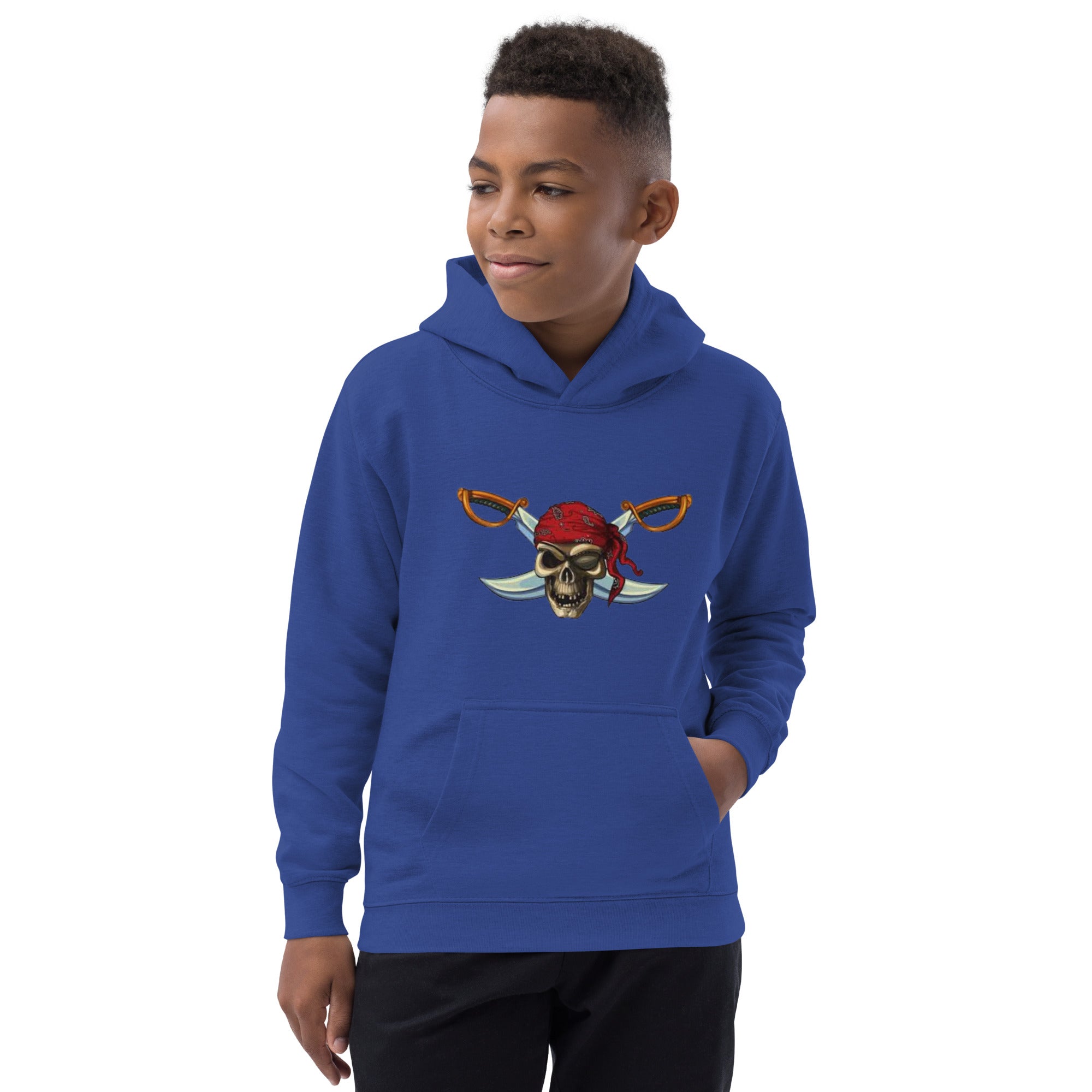 Hoodie Skull with Crossed Swords